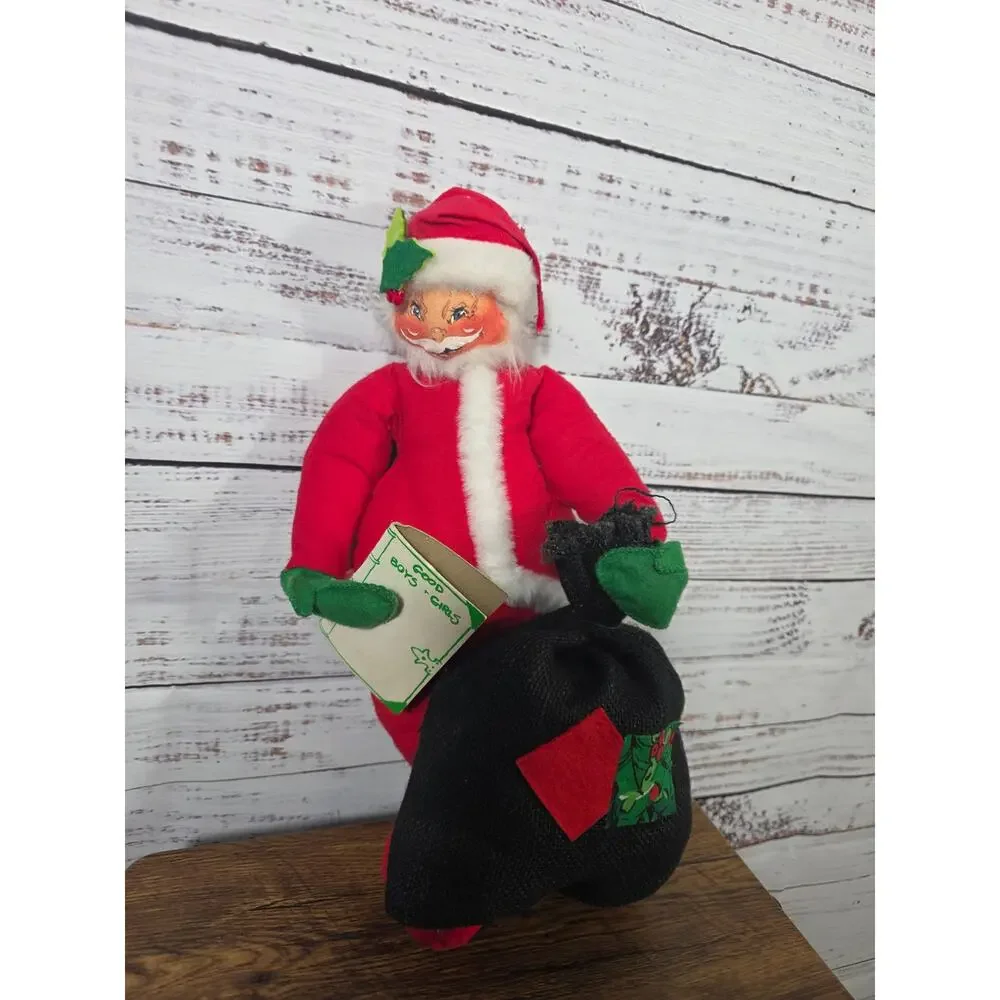 VTG USA Annalee Mobilitee Doll Santa Claus Meredith NH Christmas Figure